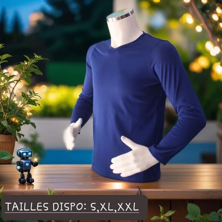 Pull bleu cotton leger