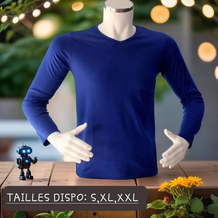 Pull bleu cotton leger
